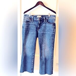 Madewell Petite Kick Out Crop Jeans with a Raw Hem and Cherryville Wash